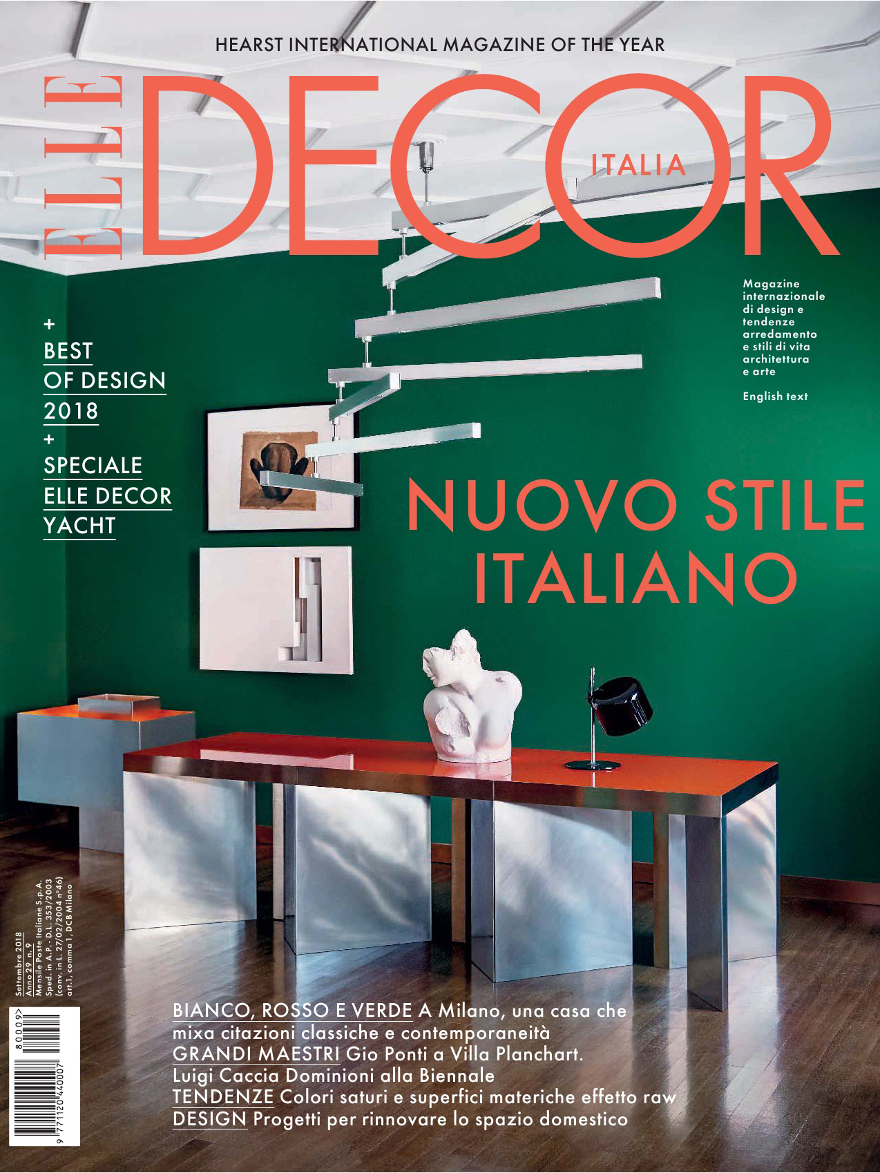 《Elle Decor》意大利版时尚家居杂志2018年09月号