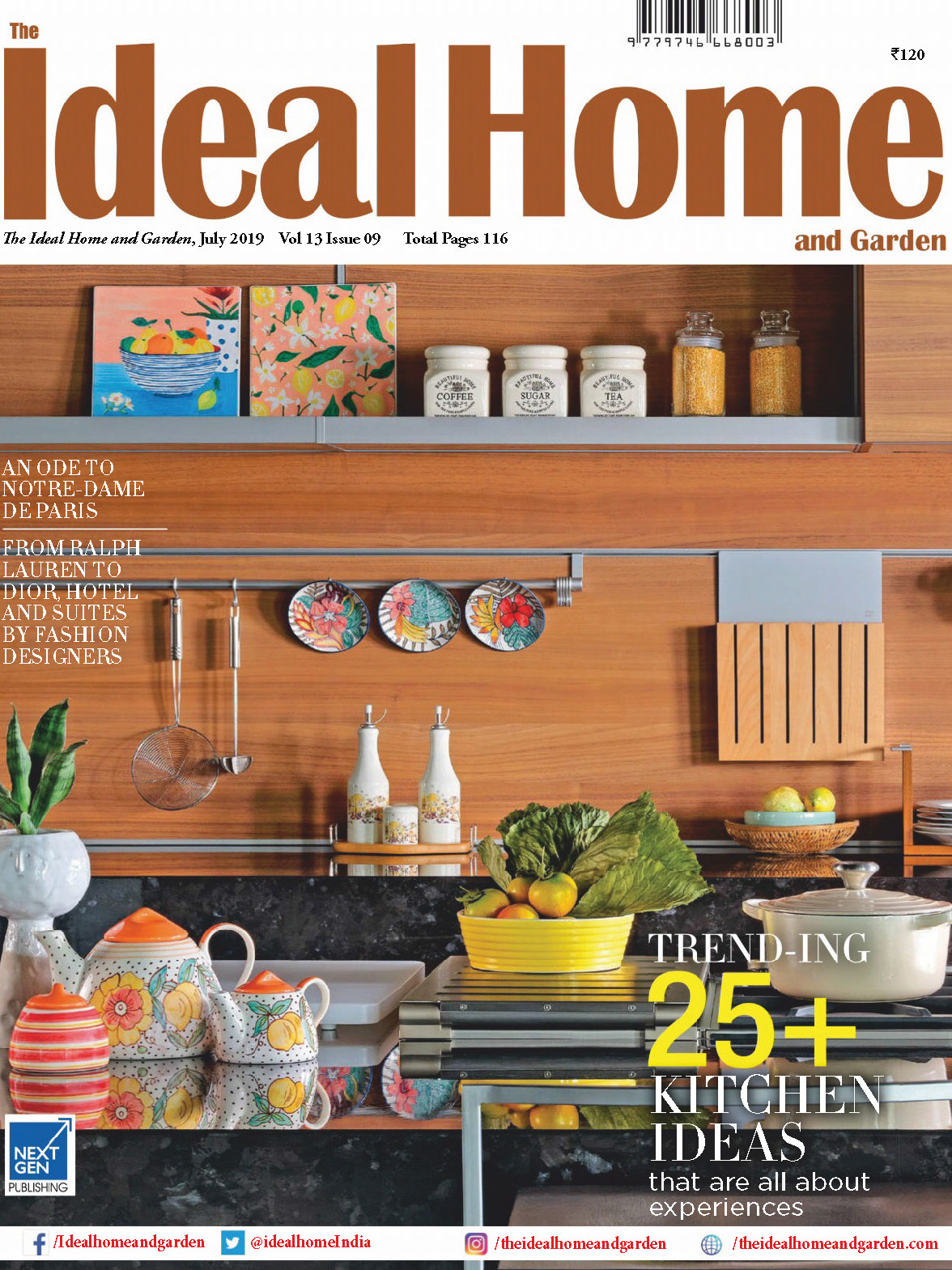 《The Ideal Home and Garden》印度版理想的家园杂志2019年07月号
