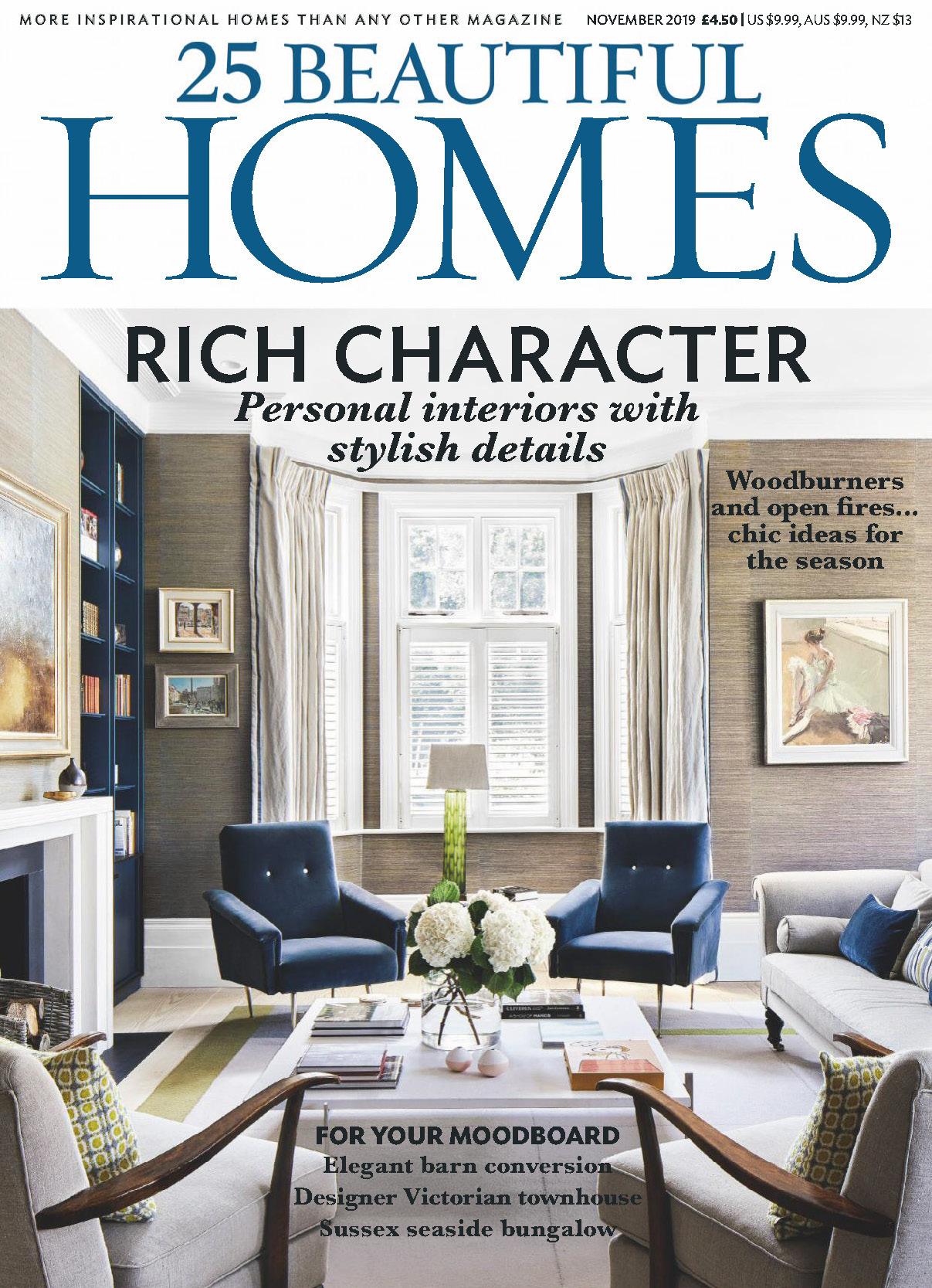 《25 beautiful homes》英国版时尚家居设计杂志2019年11月号