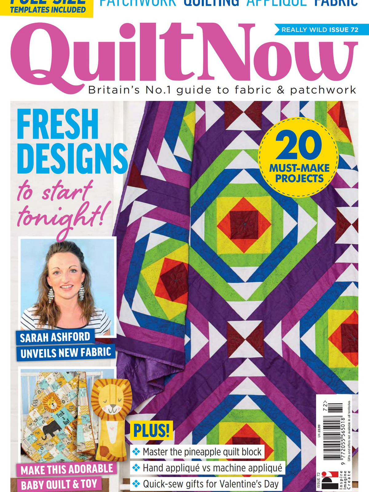 《Quilt Now》英国版时尚拼布杂志2020年02-03月号