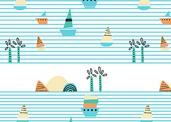 2018春夏兒童家紡圖案趨勢預(yù)測-海灘假日