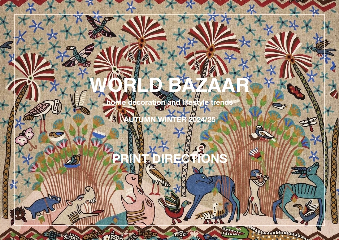 24/25秋冬家居裝飾和生活方式圖案趨勢預測--WORLD BAZAAR 世界博覽會